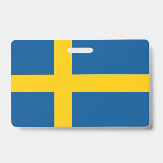 Name Abzeichen mit Flagge Schwedens Ausweis (Vorderseite)