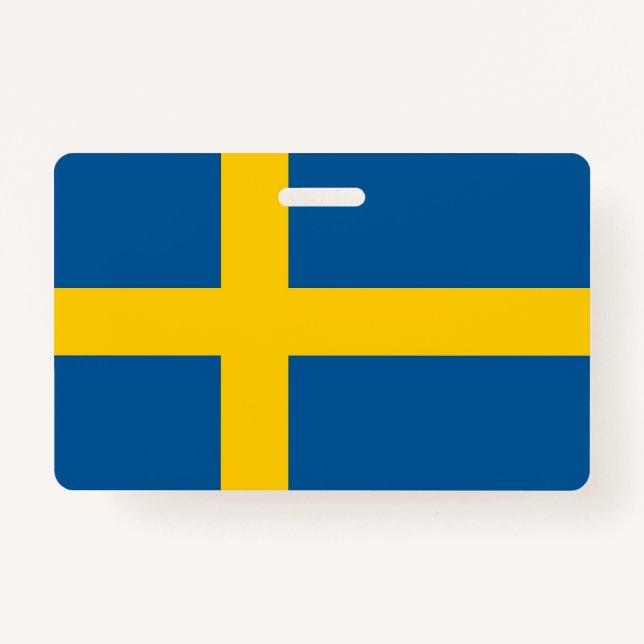 Name Abzeichen mit Flagge Schwedens Ausweis (Vorderseite)
