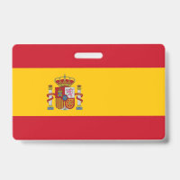 Name Abzeichen mit Flagge Spaniens