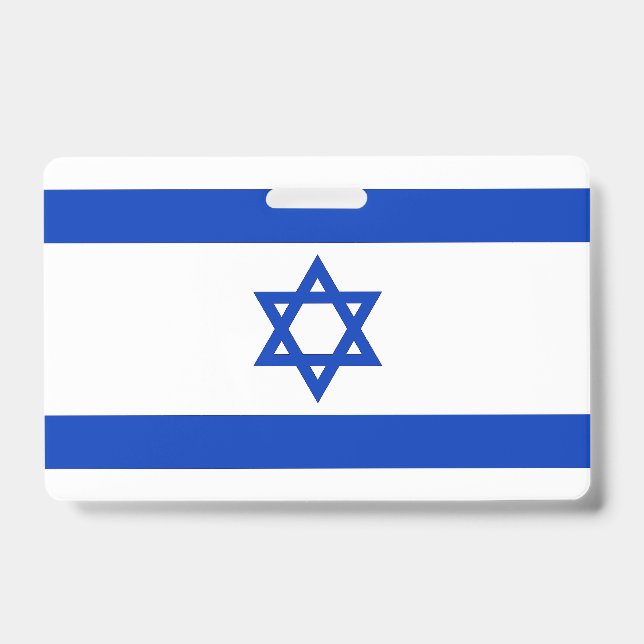 Name Abzeichen mit israelischer Flagge Ausweis (Vorderseite)