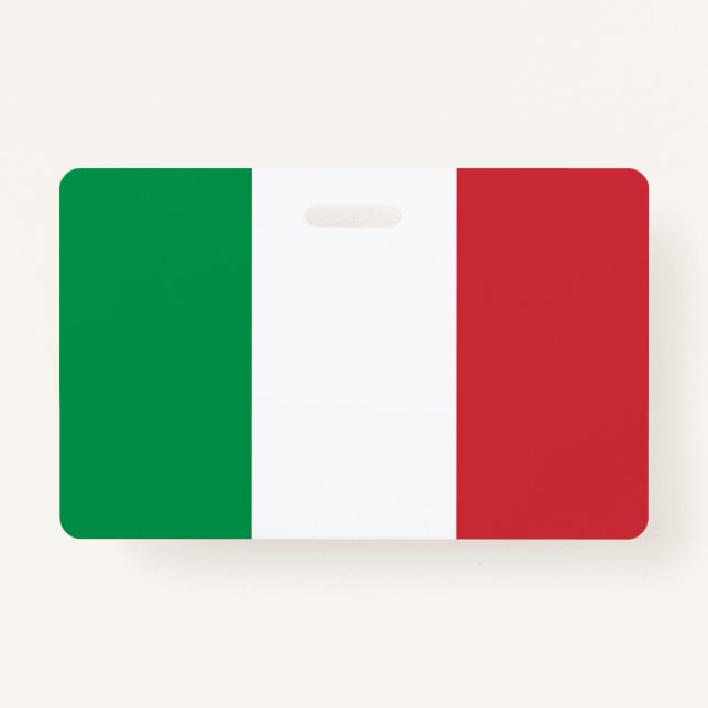 Name Abzeichen mit italienischer Flagge Ausweis (Vorderseite)