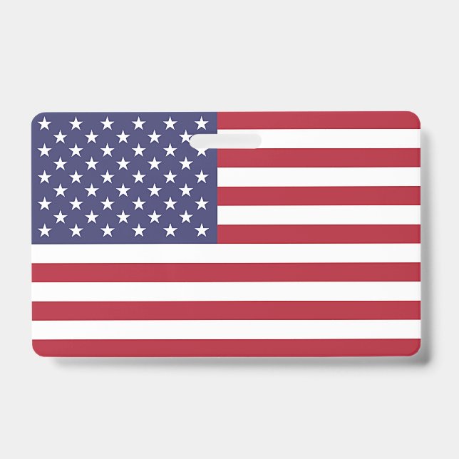 Name Abzeichen mit Kennzeichnung der USA Ausweis (Front)