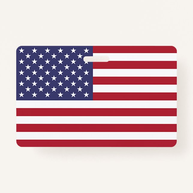 Name Abzeichen mit Kennzeichnung der USA Ausweis (Vorderseite)