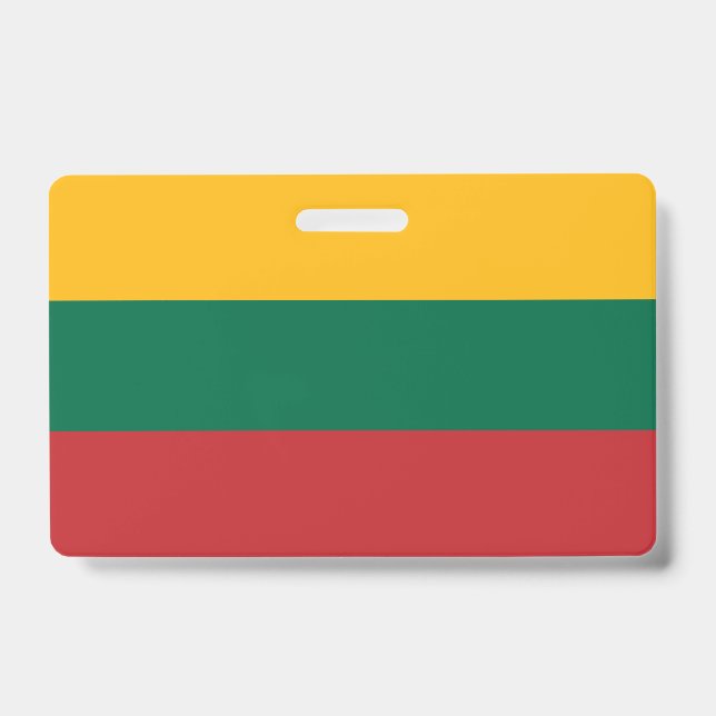 Name Abzeichen mit litauischer Flagge Ausweis (Vorderseite)