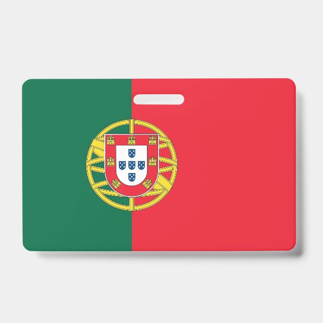 Name Abzeichen mit portugiesischer Flagge Ausweis (Vorderseite)