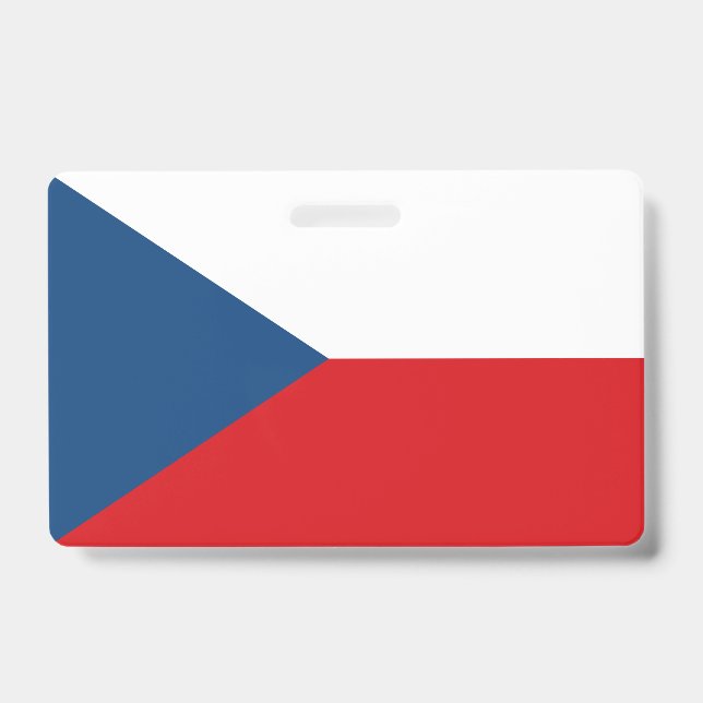 Name Abzeichen mit tschechischer Flagge Ausweis (Vorderseite)