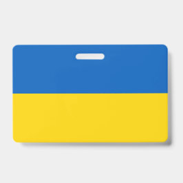 Name Abzeichen mit ukrainischer Flagge Ausweis