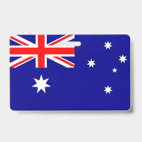 Name Abzeichen unter der Flagge Australiens