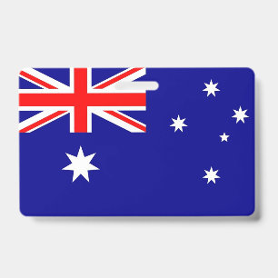 Name Abzeichen unter der Flagge Australiens Ausweis