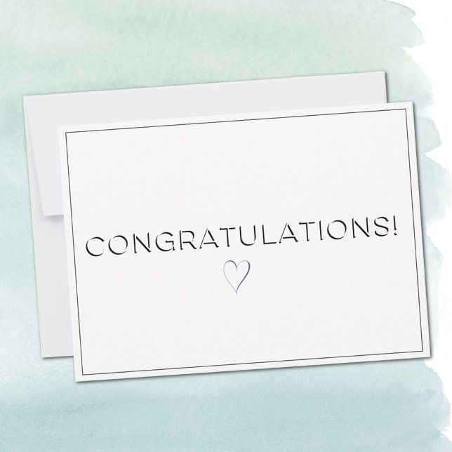 Name, Address || Bright White Congratulations Flat Mitteilungskarte (Von Creator hochgeladen)