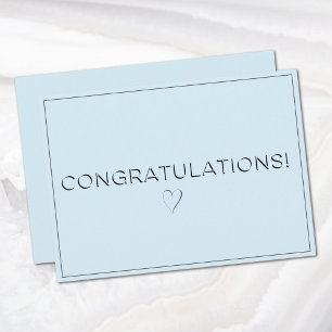 Name, Adresse Blassblaue Gratulationswohnung Mitteilungskarte