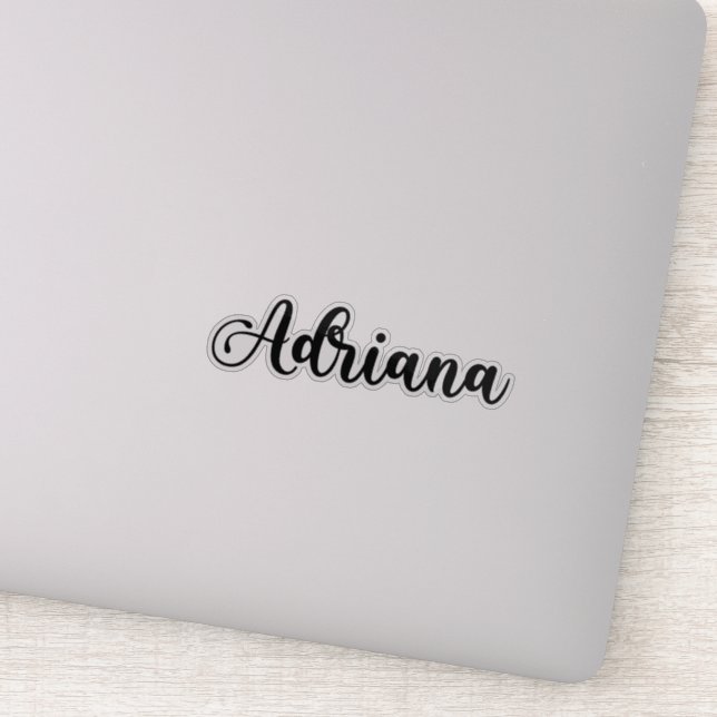 Name Adriana - Handgeschriebene Kalligrafie Aufkleber (Detail)