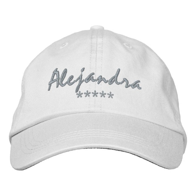 Name Alejandra Bestickte Baseballkappe (Vorderseite)