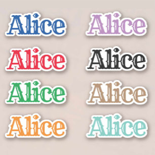 Name Alice Aufkleber