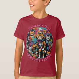 Name & Alter Graffiti Legend Circle Street Kat Kid T-Shirt