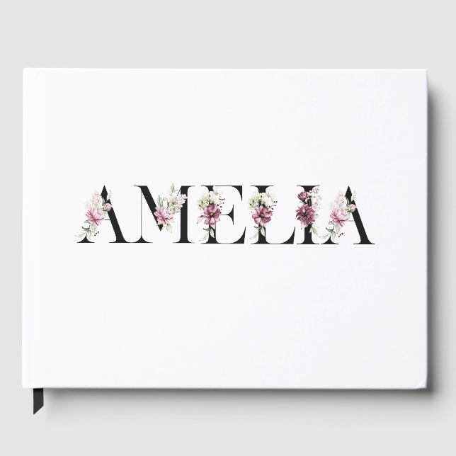 Name Amelia Gästebuch (Vorderseite)