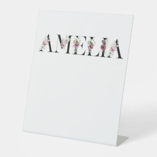 Name Amelia Sockelschild