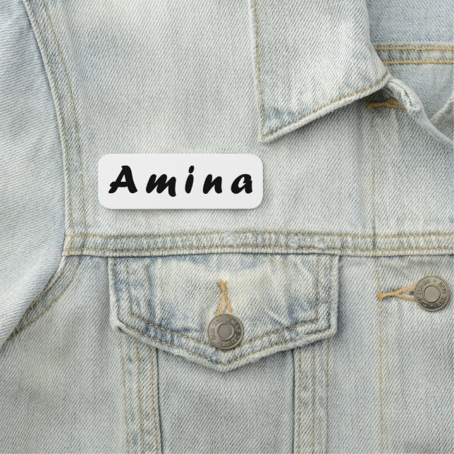 Name Amina Namensschild (Beispiel)