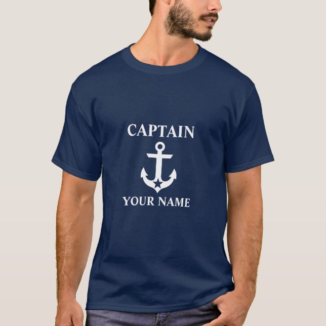 Name Anchor Star Blue T-Shirt (Vorderseite)