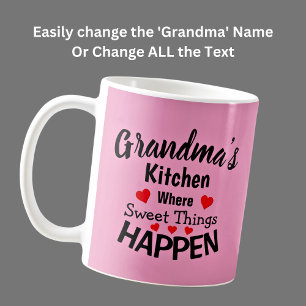 Name ändern Alle Text Großbuchstaben Küche Süß hin Kaffeetasse