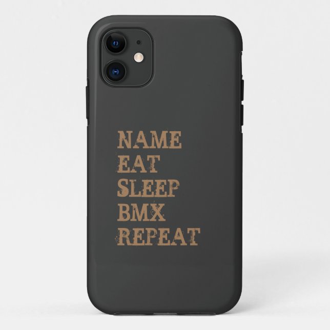 Name ändern ALLE Textaussetzer BMX wiederholen Case-Mate iPhone Hülle (Rückseite)