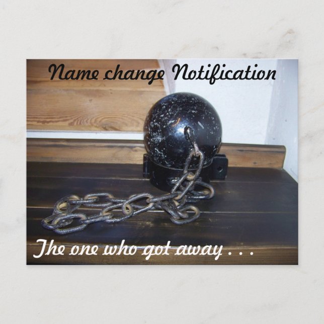 Name ändern Postkarte (Vorderseite)