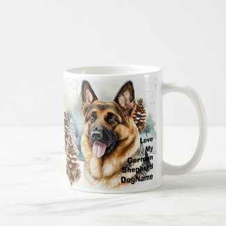 Name ändern Text hinzufügen, Deutscher Hirte im Sc Kaffeetasse