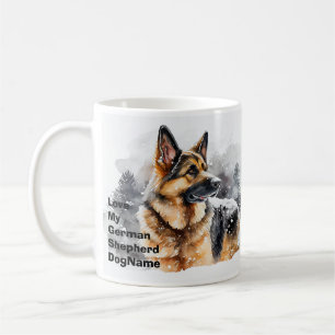 Name ändern Text hinzufügen, Deutscher Hirte im Sc Kaffeetasse