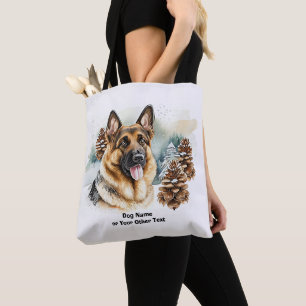 Name ändern Text hinzufügen, Deutscher Hirte im Sc Tasche