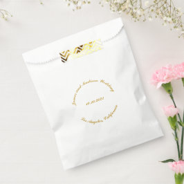 Name anpassen, Datum goldgebogene Buchstaben Hochz Geschenktütchen