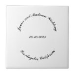 Name anpassen, Datum schwarz gekrümmte Buchstaben  Fliese<br><div class="desc">Name anpassen,  Datum schwarz gekrümmte Buchstaben Hochzeitskachel Keramik personalisieren,  personalisieren Sie es mit Ihrem eigenen Text,  Informationen</div>