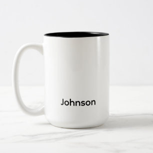 Name anpassen zweifarbige tasse