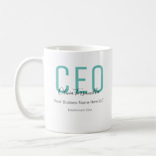 Name Aquamarin Black CEO  Kaffeetasse