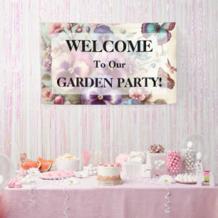 Name Aquarell Antike Stiefmütterchen Blumen Pastel Banner