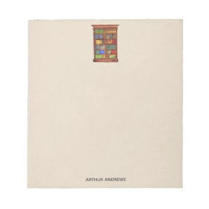 Name Aquarell Antiquarische Bücher Notizblock