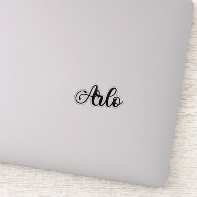 Name Arlo - Handgeschriebene Kalligrafie Aufkleber (Detail)