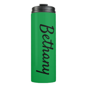 Name auf Green Matching Design 12oz Thermosbecher