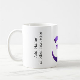 Name auf Lila Space Om Symbol 11oz Kaffeemaschine  Kaffeetasse