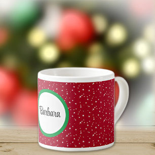 Name auf Roten und Weißen Sternen 6oz Espresso-Tas Espressotasse