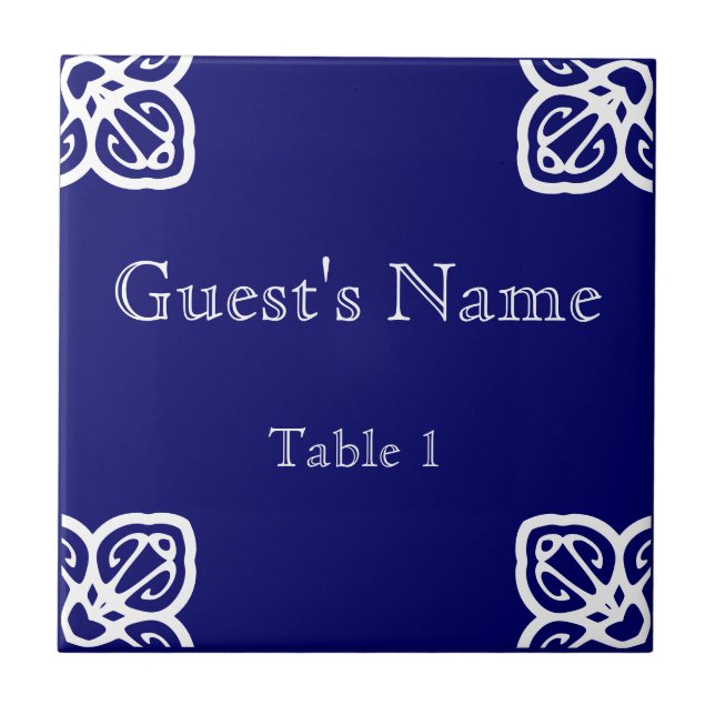 Name auf spanischer Seite Fliese (Vorderseite)