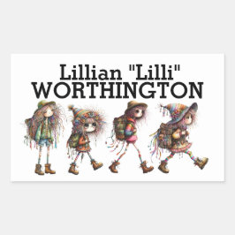 NAME-Aufkleber Rechteckiger Aufkleber