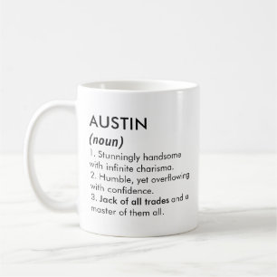 Name Austin, Bearbeitbarer Name, Benutzerdefiniert Kaffeetasse