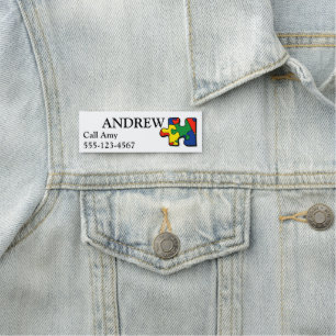 Name Autismus ID Abzeichen Notruf Namensschild
