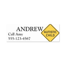 Name Autismus ID Abzeichen Notruf