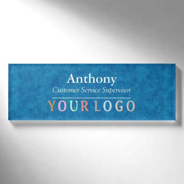 Name Badge Magnet Custom Logo Employee Staff Large (Devant)