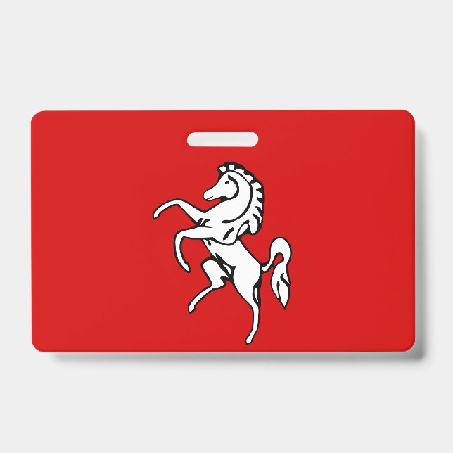 Name Badge with flag of Kent county, England (Face)