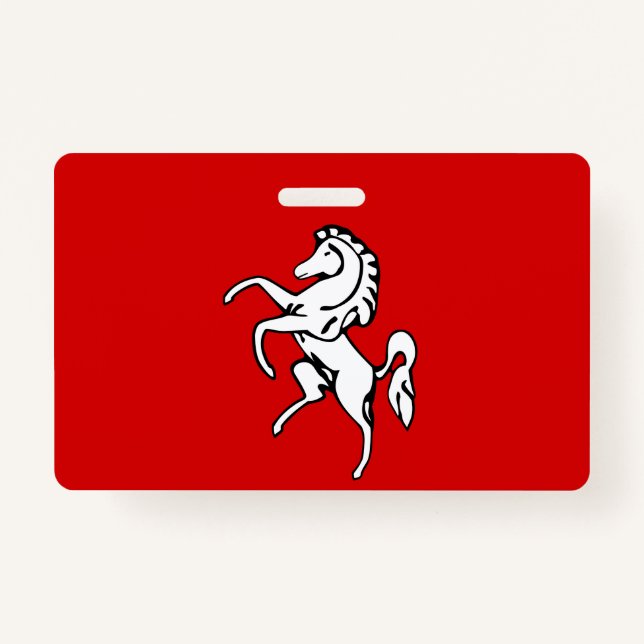 Name Badge with flag of Kent county, England Ausweis (Vorderseite)