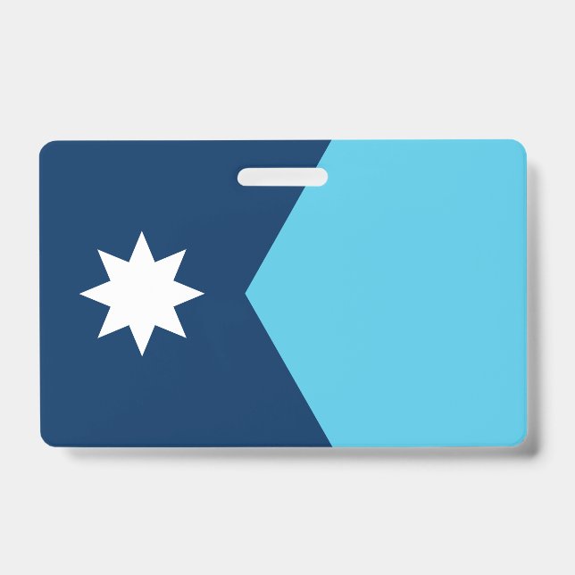 Name Badge with flag of Minnesota, USA Ausweis (Front)