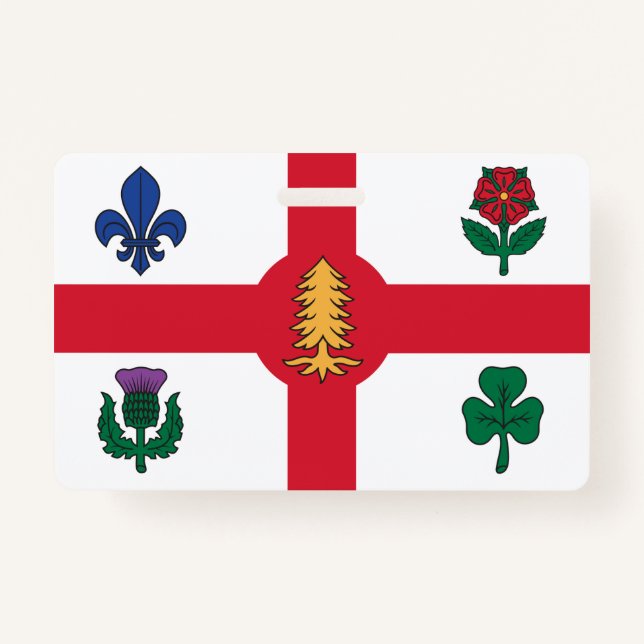 Name Badge with flag of Montreal Ausweis (Vorderseite)