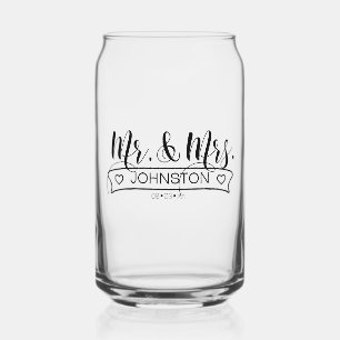 Name Banner Mr & Mrs ID668 Dosenglas